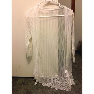 White cardigan
